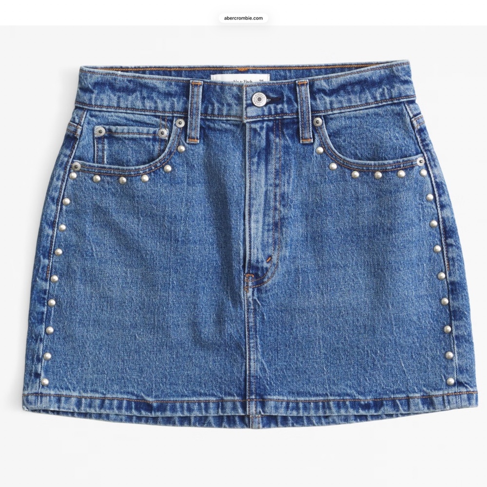 Abercrombie&Fitch Denim Mini Skirt with Studs